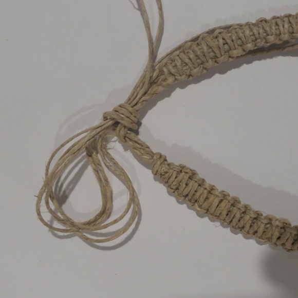 Beige Color Breaded Cord Design Adjustable Tie Necklace, Women's Fashion Jewelry - Picture 6 of 8